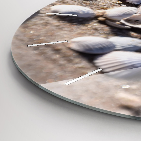 Horloge ronde Coquillages sur la plage
