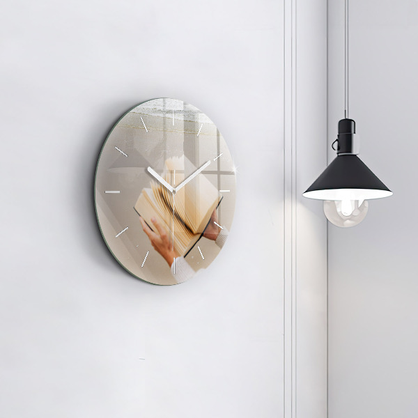 Horloge ronde Un moment avec un livre