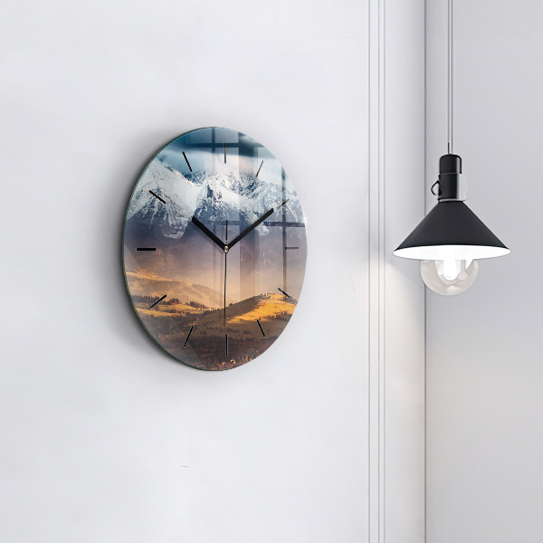 Horloge ronde Paysage hivernal des Tatras