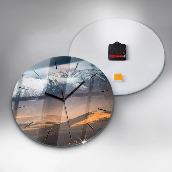 Horloge ronde Paysage hivernal des Tatras