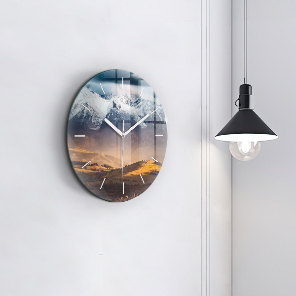 Horloge ronde Paysage hivernal des Tatras