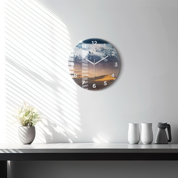 Horloge ronde Paysage hivernal des Tatras
