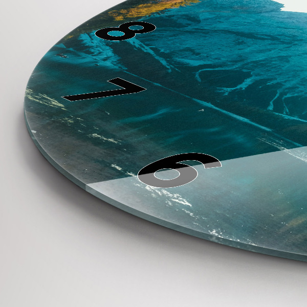 Horloge ronde Montagne et rivière en Pologne