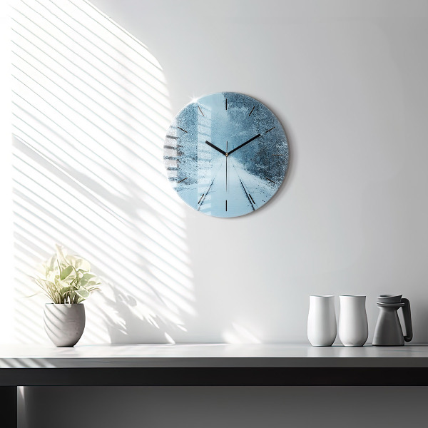 Horloge ronde Cerf sur les rails