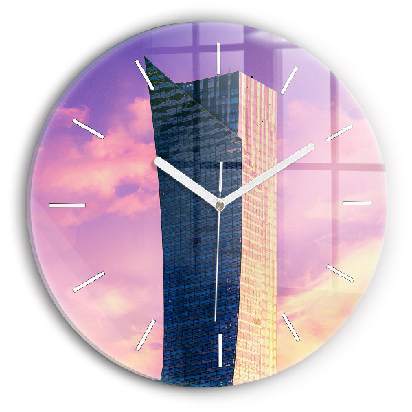 Horloge ronde Gratte-ciel à Varsovie