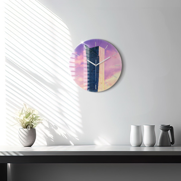 Horloge ronde Gratte-ciel à Varsovie