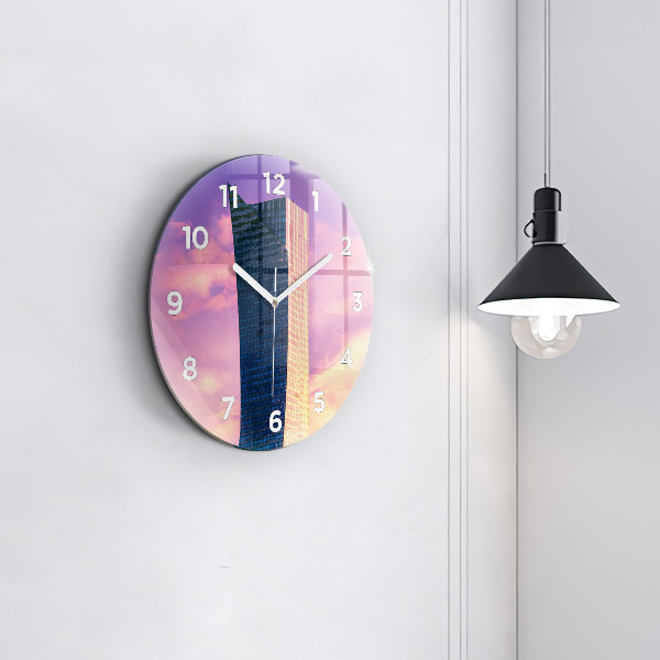 Horloge ronde Gratte-ciel à Varsovie