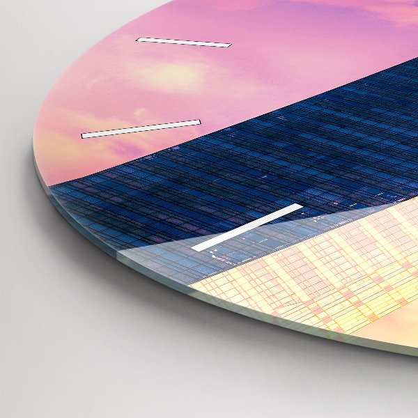 Horloge ronde Gratte-ciel à Varsovie