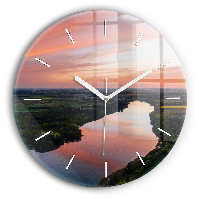 Horloge ronde Vue sur le lac
