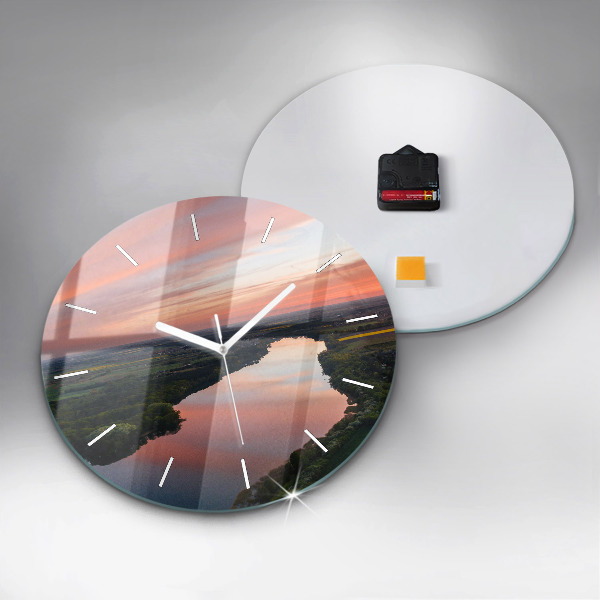 Horloge ronde Vue sur le lac