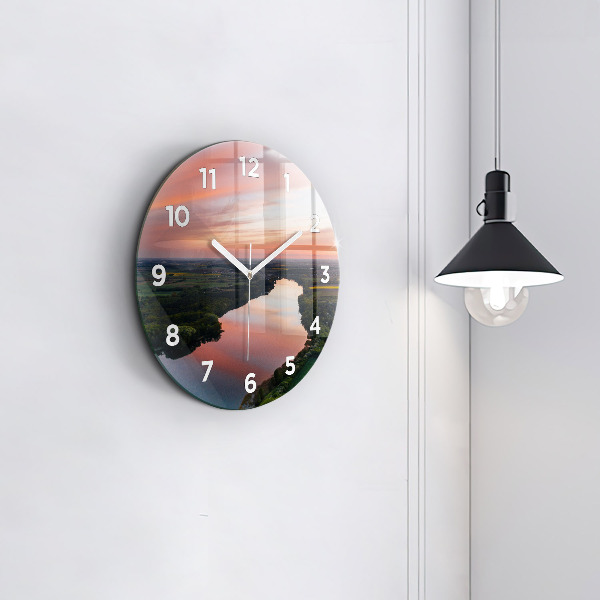 Horloge ronde Vue sur le lac