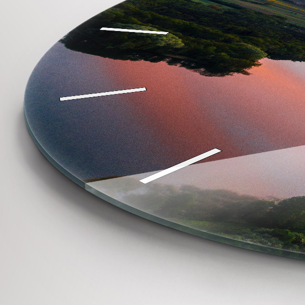 Horloge ronde Vue sur le lac