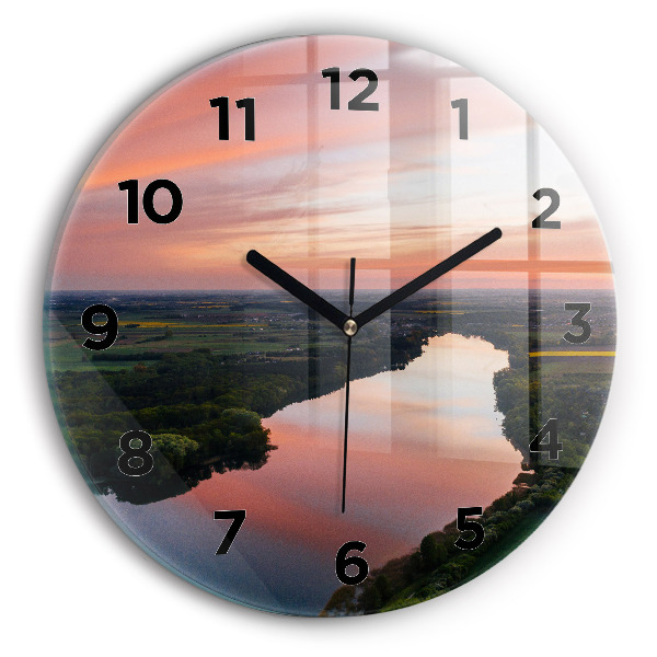 Horloge ronde Vue sur le lac