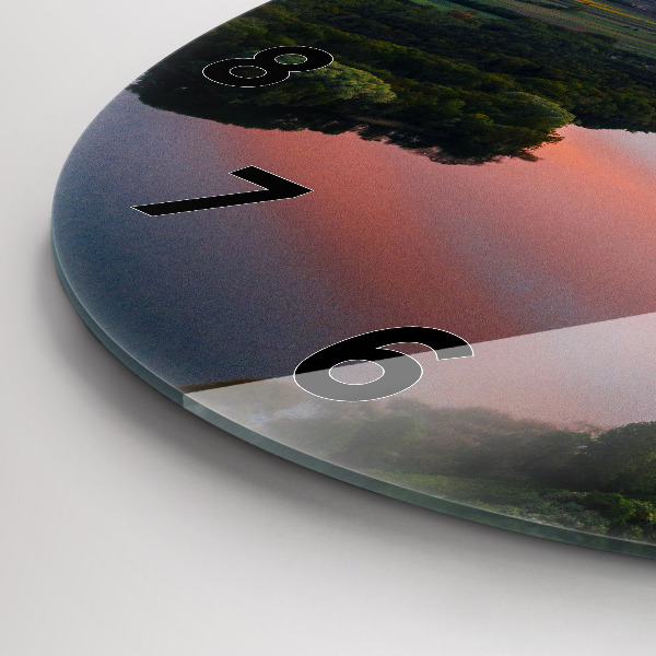 Horloge ronde Vue sur le lac