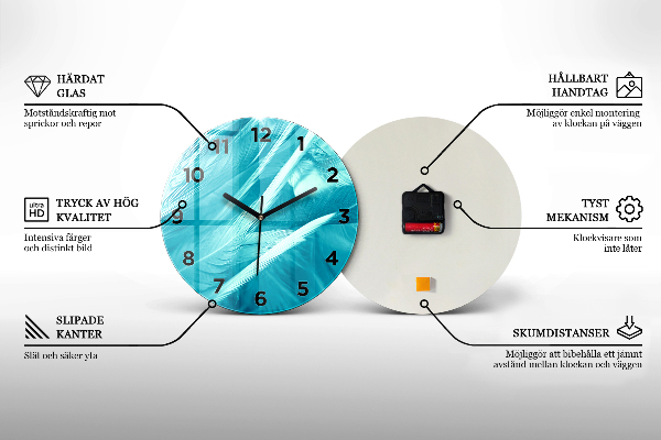 Horloge ronde Tournesols dans le pré
