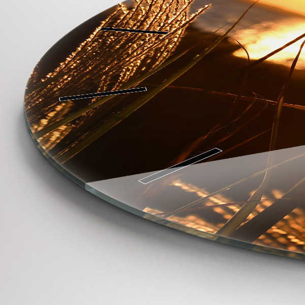 Horloge ronde 'Blé au soleil d''or'