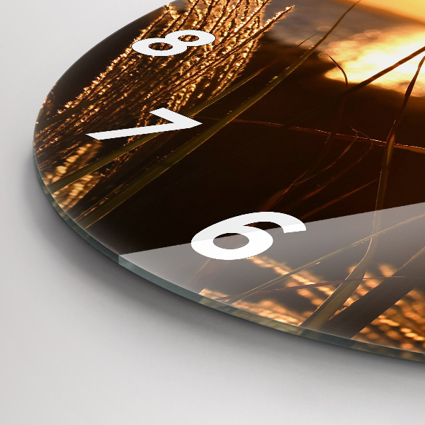 Horloge ronde 'Blé au soleil d''or'