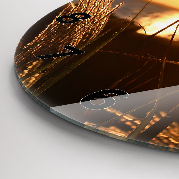 Horloge ronde 'Blé au soleil d''or'