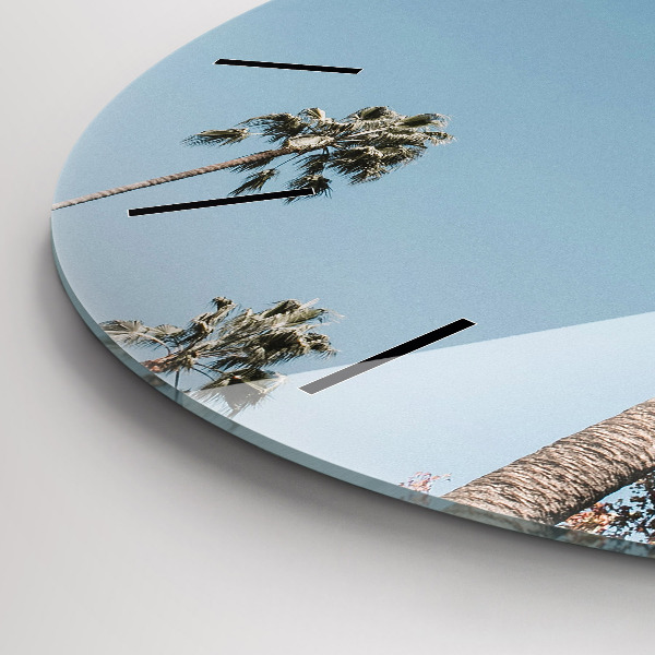 Horloge ronde Palmiers à Los Angeles