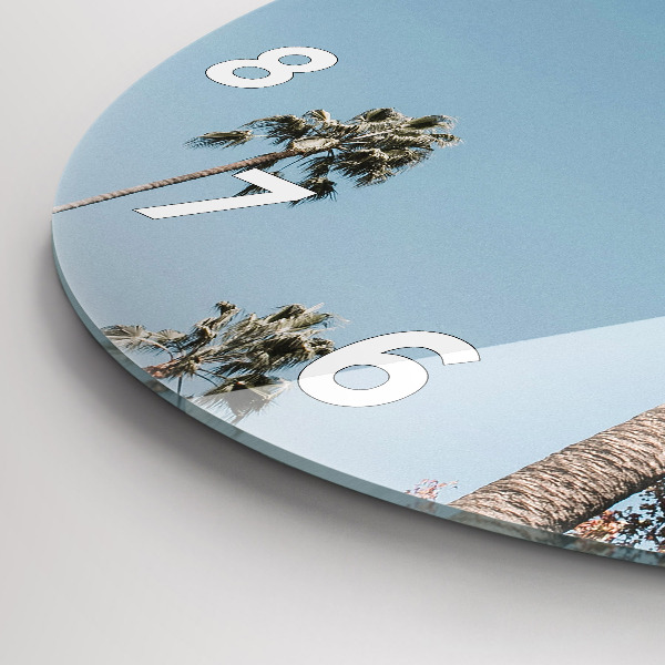 Horloge ronde Palmiers à Los Angeles