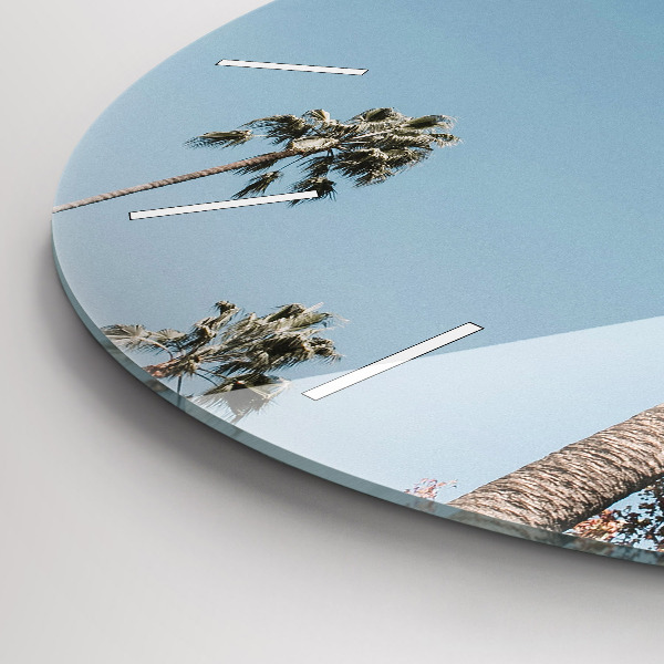 Horloge ronde Palmiers à Los Angeles