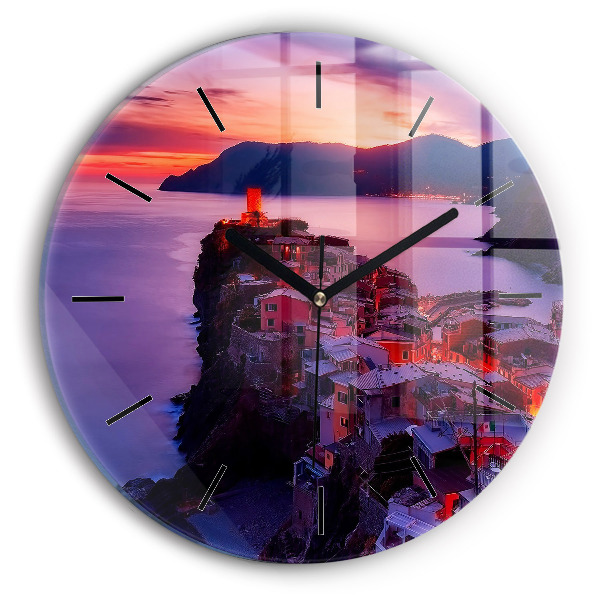 Horloge ronde Maisons près du lac