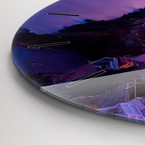 Horloge ronde Maisons près du lac