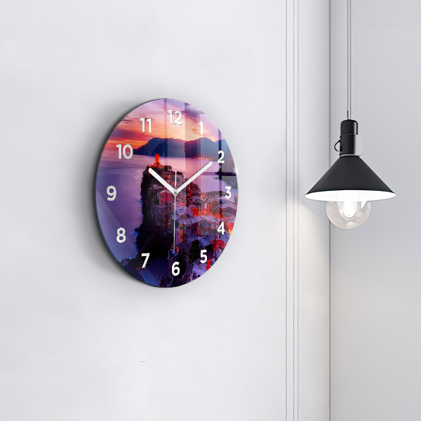 Horloge ronde Maisons près du lac