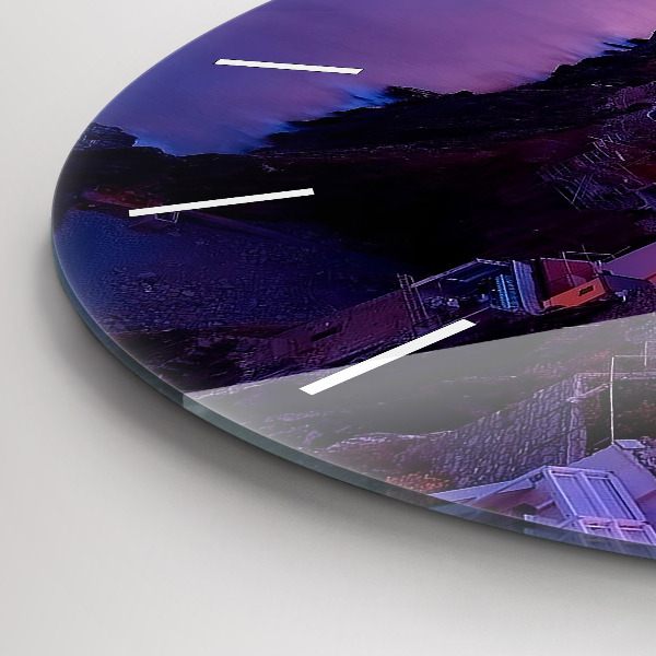 Horloge ronde Maisons près du lac