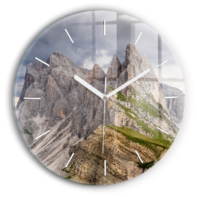 Horloge ronde montagnes Rocheuses