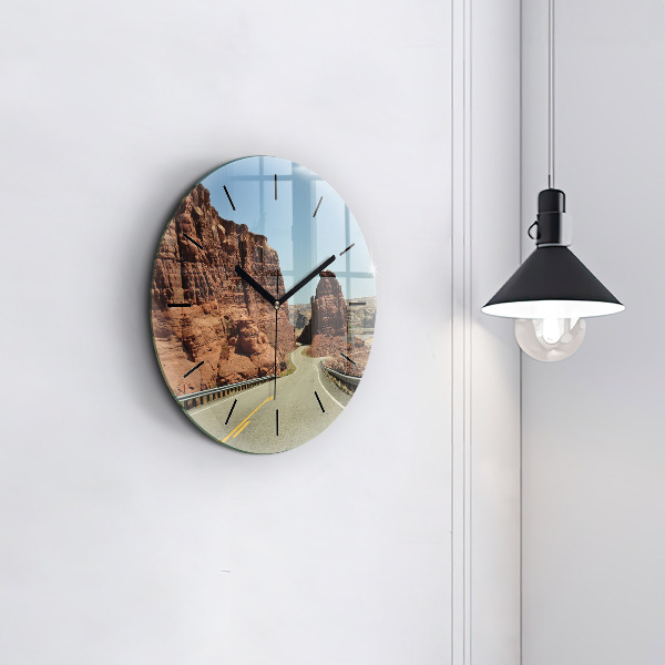 Horloge ronde La Route 66 aux États-Unis