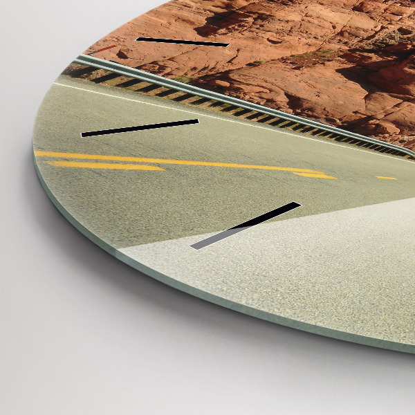 Horloge ronde La Route 66 aux États-Unis