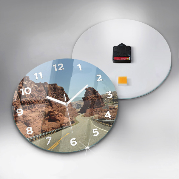 Horloge ronde La Route 66 aux États-Unis