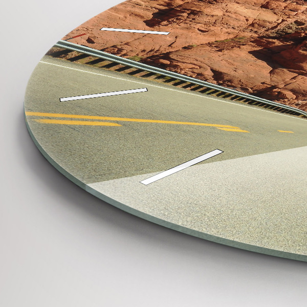 Horloge ronde La Route 66 aux États-Unis