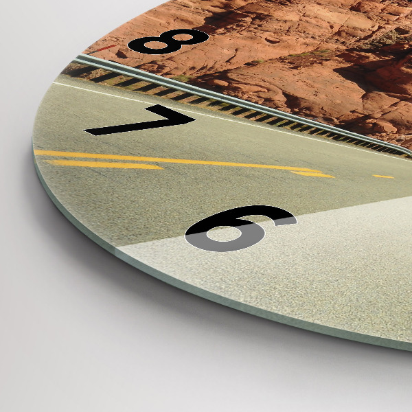 Horloge ronde La Route 66 aux États-Unis
