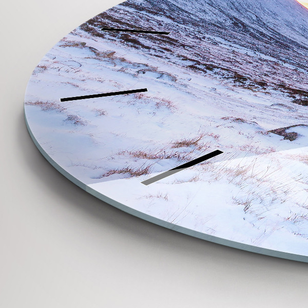 Horloge ronde Chalet à la montagne