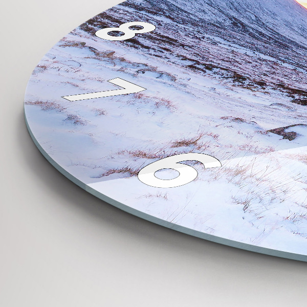 Horloge ronde Chalet à la montagne