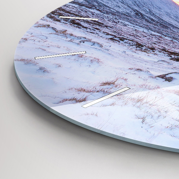 Horloge ronde Chalet à la montagne