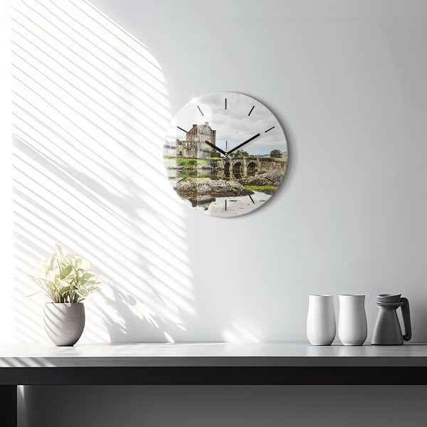 Horloge ronde 'Château d''Eilean Donan Écosse'