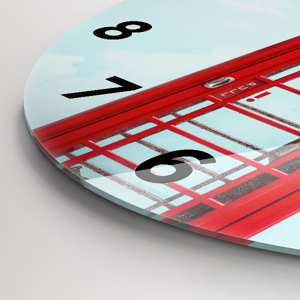 Horloge ronde Téléphone public