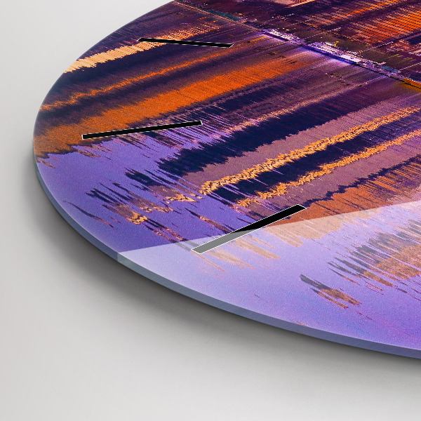 Horloge ronde Vue des gratte-ciels des États-Unis