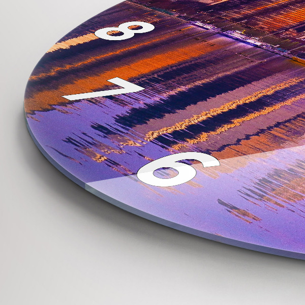 Horloge ronde Vue des gratte-ciels des États-Unis