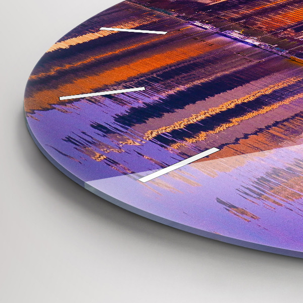 Horloge ronde Vue des gratte-ciels des États-Unis