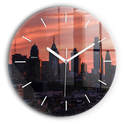 Horloge ronde Horizon de la ville de Philadelphie