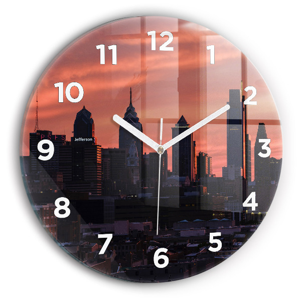 Horloge ronde Horizon de la ville de Philadelphie