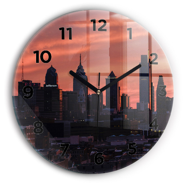 Horloge ronde Horizon de la ville de Philadelphie