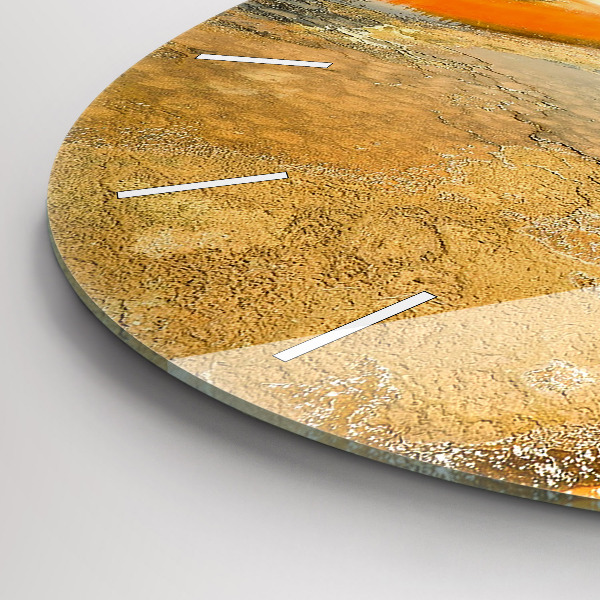 Horloge ronde Lac avec montagnes
