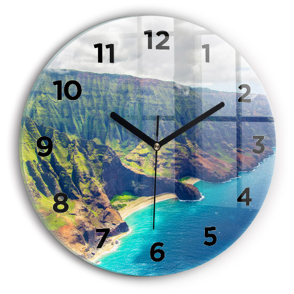 Horloge ronde La mer à Hawaï