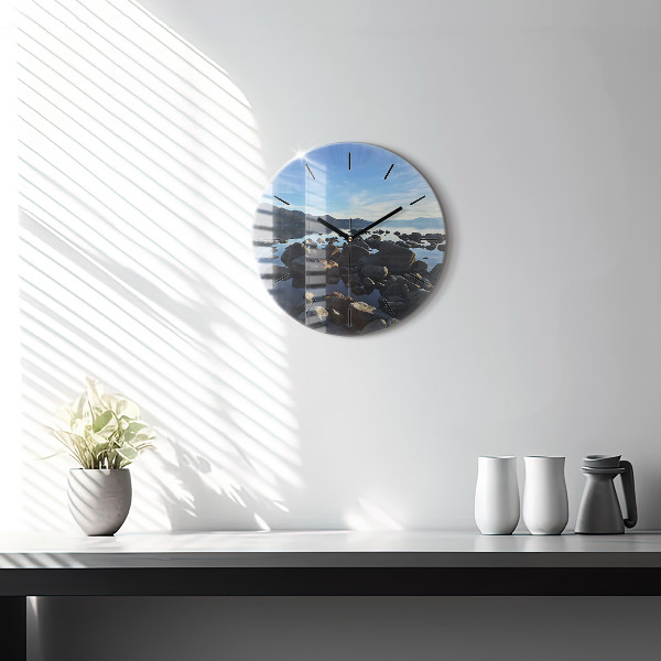 Horloge ronde Vue sur la mer