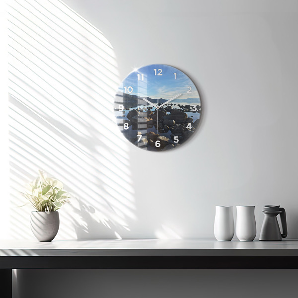 Horloge ronde Vue sur la mer